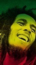 Descargar la imagen Música,Personas,Fondo,Banderas,Hombres,Bob Marley para celular gratis.