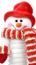 Descargar la imagen Vacaciones,Invierno,Fondo,Año Nuevo,Muñeco de nieve para celular gratis.