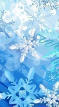 Invierno,Fondo,Los copos de nieve para Sony Ericsson W700