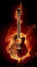 Descargar la imagen Música,Fuego,Guitarras para celular gratis.