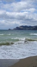 Paisaje,Montañas,Mar,Ondas,Playa para Sony Ericsson K700
