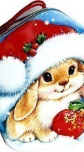 Descargar la imagen Vacaciones,Conejos,Año Nuevo para celular gratis.