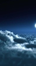 Descargar la imagen Noche,Nubes,Luna,Paisaje,Cielo para celular gratis.