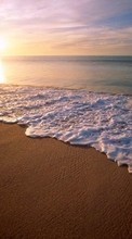 Descargar la imagen Mar,Paisaje,Playa,Puesta del sol para celular gratis.