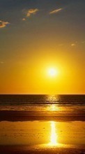 Descargar la imagen Paisaje,Puesta del sol,Mar,Sol para celular gratis.