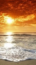 Descargar la imagen Mar,Paisaje,Puesta del sol para celular gratis.