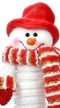 Descargar la imagen Muñeco de nieve,Año Nuevo,Vacaciones para celular gratis.