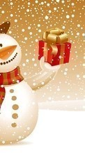Descargar la imagen 1024x768 Vacaciones,Año Nuevo,Navidad,Imágenes,Muñeco de nieve para celular gratis.
