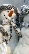 Descargar la imagen Muñeco de nieve,Objetos,Invierno para celular gratis.