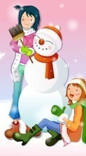 Descargar la imagen Muñeco de nieve,Imágenes,Invierno para celular gratis.