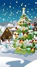 Vacaciones,Año Nuevo,Nieve,Navidad,Imágenes para Nokia 2690
