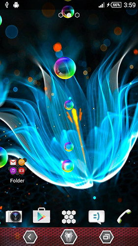 Flores de neón   - descargar los fondos de pantalla animados Abstracto gratis para el teléfono Android.