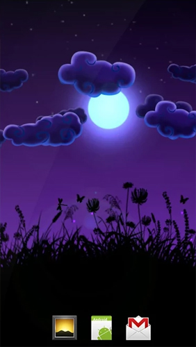 Naturaleza nocturna  - descargar los fondos de pantalla animados gratis para el teléfono Android.