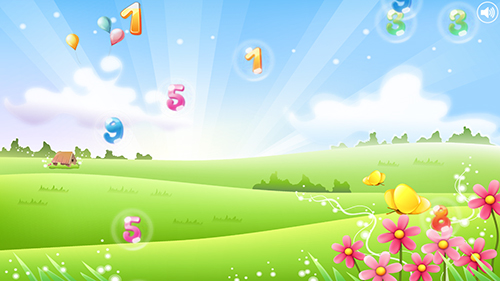 Burbujas con cifras para los niños   - descargar los fondos de pantalla animados gratis para el teléfono Android.