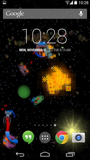 Flota de píxel   - descargar los fondos de pantalla animados Espacio gratis para el teléfono Android.