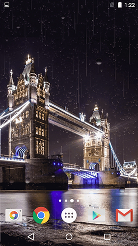 Descargar los fondos de pantalla animados Londón lluvioso   para teléfonos y tabletas Android gratis.