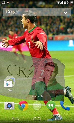 3D Cristiano Ronaldo - descargar los fondos de pantalla animados 3D gratis para el teléfono Android.
