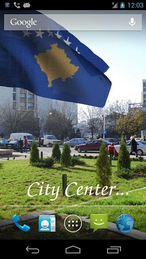 Bandera de Kosova 3D - descargar los fondos de pantalla animados gratis para el teléfono Android 5.0.
