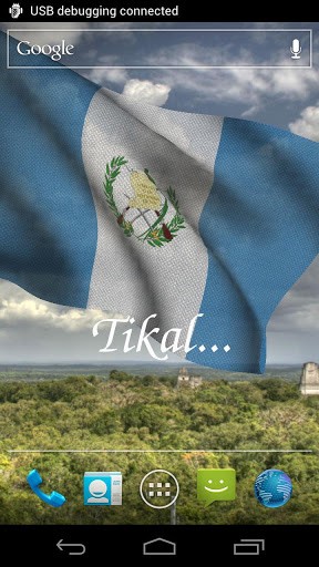 Bandera de Guatemala 3D  - descargar los fondos de pantalla animados Logotipos gratis para el teléfono Android.