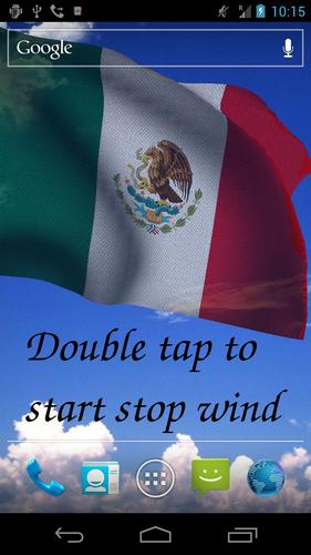 Bandera de México 3D - descargar los fondos de pantalla animados Logotipos gratis para el teléfono Android.