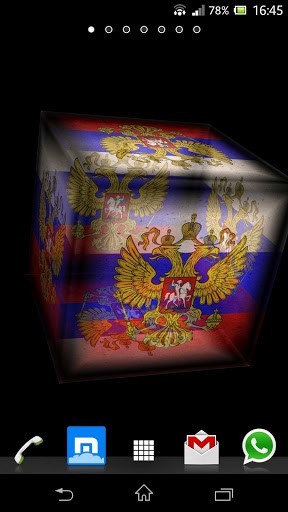 Bandera de Rusia 3D  - descargar los fondos de pantalla animados gratis para el teléfono Android 4.2.