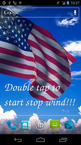 Descargar los fondos de pantalla animados Bandera de EEUU 3D para teléfonos y tabletas Android gratis.