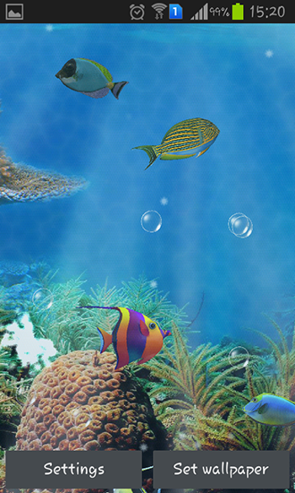 Acuario y peces - descargar los fondos de pantalla animados gratis para el teléfono Android 2.3.4.