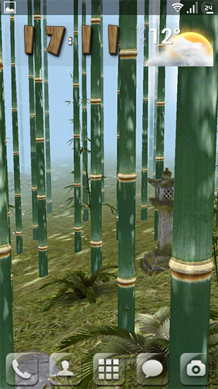 Arboleda de bambú 3D - descargar los fondos de pantalla animados gratis para el teléfono Android.