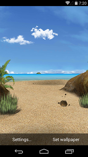 Mar azul 3D - descargar los fondos de pantalla animados gratis para el teléfono Android 4.4.2.