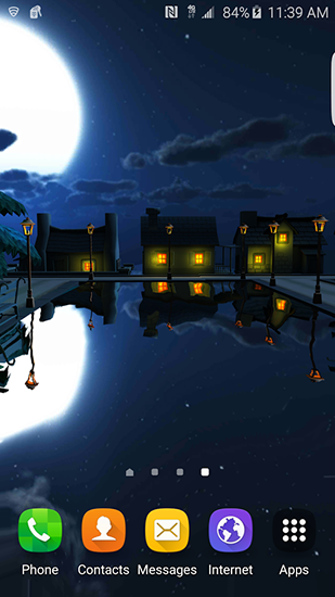 Ciudad nocturna de dibujos animados 3D - descargar los fondos de pantalla animados 3D gratis para el teléfono Android.