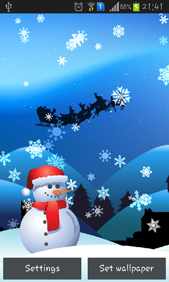 Descargar los fondos de pantalla animados Magia de Navidad para teléfonos y tabletas Android gratis.