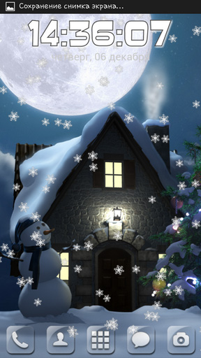 Luna de Navidad - descargar los fondos de pantalla animados Vacaciones gratis para el teléfono Android.