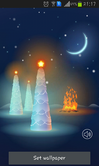 Nieve de Navidad - descargar los fondos de pantalla animados gratis para el teléfono Android 4.4.4.