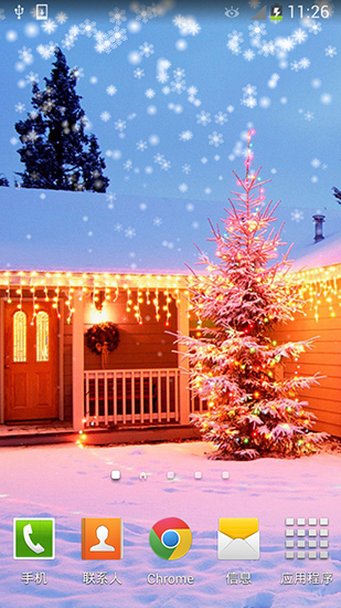 Descargar los fondos de pantalla animados Nieve de Navidad para teléfonos y tabletas Android gratis.