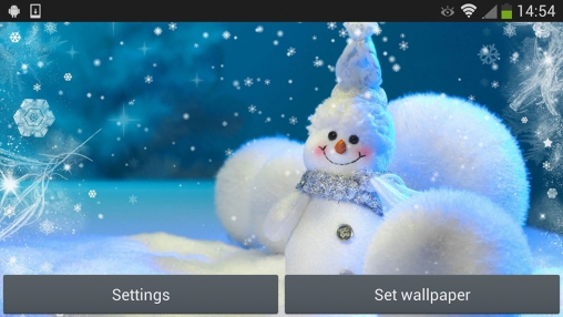 Muñeco de nieve de la Navidad  - descargar los fondos de pantalla animados gratis para el teléfono Android 4.4.2.