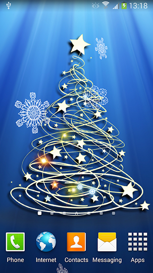 Árbol de Navidad 3D - descargar los fondos de pantalla animados Vacaciones gratis para el teléfono Android.