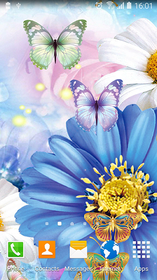 Mariposas lindas - descargar los fondos de pantalla animados gratis para el teléfono Android 4.0.3.