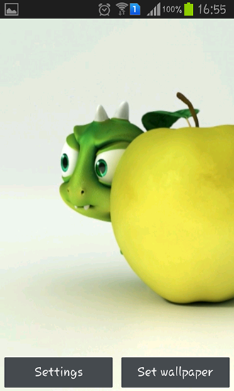 Pequeño dragón simpático  - descargar los fondos de pantalla animados 3D gratis para el teléfono Android.