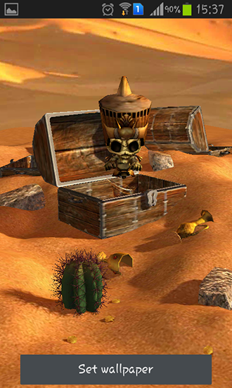 Desierto de tesoros - descargar los fondos de pantalla animados gratis para el teléfono Android 7.0.