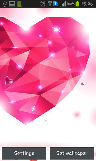Corazones de diamantes   - descargar los fondos de pantalla animados gratis para el teléfono Android 4.2.1.