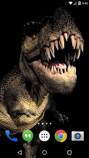 Dino T-Rex 3D - descargar los fondos de pantalla animados 3D gratis para el teléfono Android.