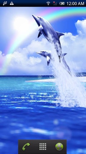 Delfín azul - descargar los fondos de pantalla animados Acuarios gratis para el teléfono Android.