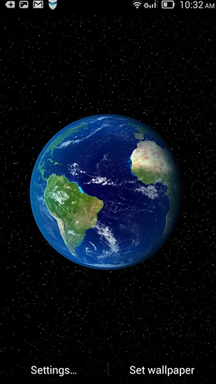 Tierra dinámica  - descargar los fondos de pantalla animados 3D gratis para el teléfono Android.