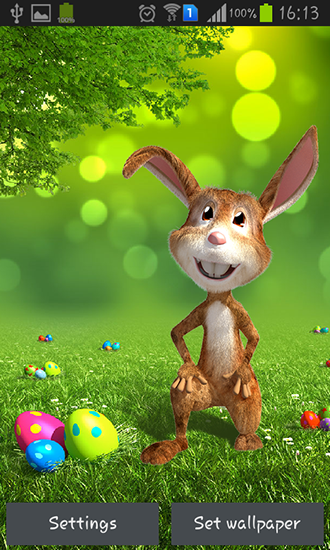 Conejo de Pascua - descargar los fondos de pantalla animados gratis para el teléfono Android 4.0.1.