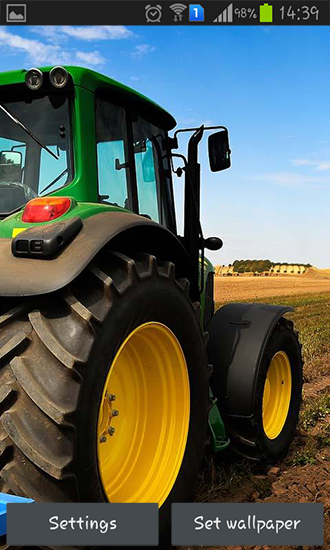 Descargar los fondos de pantalla animados Tractor agrícola 3D para teléfonos y tabletas Android gratis.