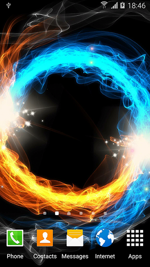 Fuego y hielo - descargar los fondos de pantalla animados Abstracto gratis para el teléfono Android.
