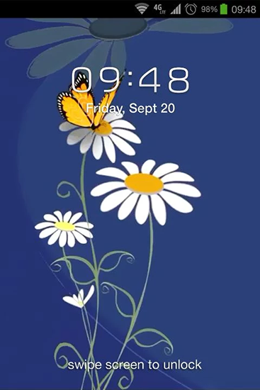 Flores y mariposas  - descargar los fondos de pantalla animados Vector gratis para el teléfono Android.