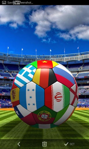 Fútbol 3D - descargar los fondos de pantalla animados gratis para el teléfono Android 4.1.