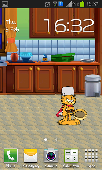 Defensa de Garfield - descargar los fondos de pantalla animados Dibujos animados gratis para el teléfono Android.
