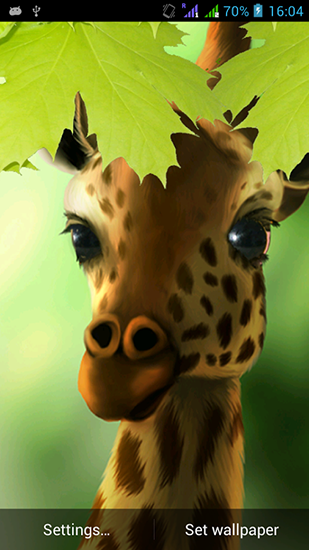 Jirafa  - descargar los fondos de pantalla animados Animales gratis para el teléfono Android.